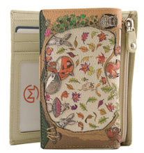Load image into Gallery viewer, Foxglove Forest Large leather Tri fold Purse