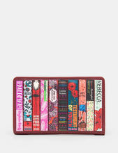 Load image into Gallery viewer, Y1089 Cherry Red Bookworm Zip Top Purse