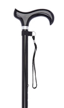 Load image into Gallery viewer, Black Derby Handle Adjustable Stick With Shock Absorber