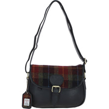 Load image into Gallery viewer, Ashwood Harris Tweed Leather Saddle Bag