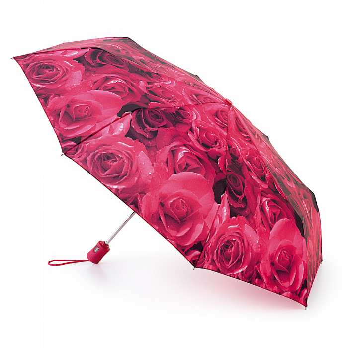 Fulton Open & Close-4 Rose Print Umbrella