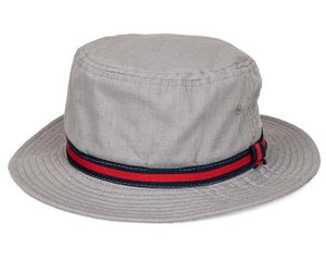 Cotton Bush Hat With Stripe Band