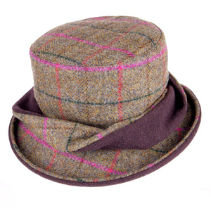 Elise Ladies British Tweed Twist Hat