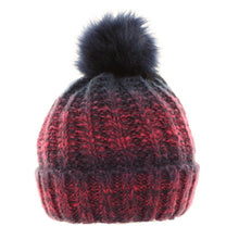 Load image into Gallery viewer, Ladies Knit Bobble Hat With Fleece Lining
