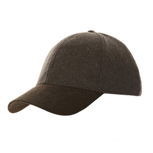 Baseball Cap with Faux Suede Peak