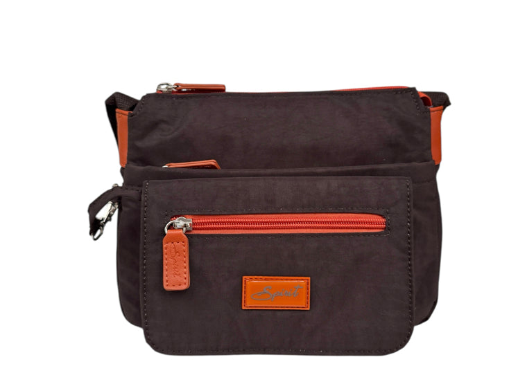 1651 Chocolate/Orange Spirit Bag