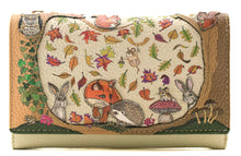 Load image into Gallery viewer, Foxglove Forest Large leather Tri fold Purse
