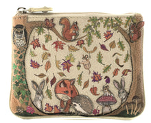 Load image into Gallery viewer, Foxglove Forest Leather Coin &amp; Card Purse
