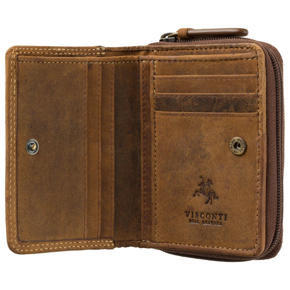 Visconti Oiled Leather Purse