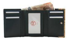 Load image into Gallery viewer, Mala Leather Stable Row Compact Leather Tri fold Purse
