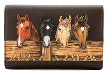Load image into Gallery viewer, Mala Leather Stable Row Large Leather Tri fold Purse
