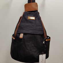Load image into Gallery viewer, 9894 Nylon Black/Tan Spirit Rucksack
