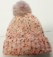 Load image into Gallery viewer, Ladies Knitted Bobble Hat With Pom Pom
