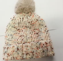 Load image into Gallery viewer, Ladies Knitted Bobble Hat With Pom Pom
