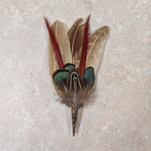 Feather Mount Hat Brooches