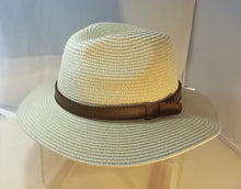Load image into Gallery viewer, Summer Fedora With Faux Leather Band
