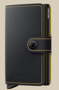 Secrid Matte Black & Ochre Miniwallet