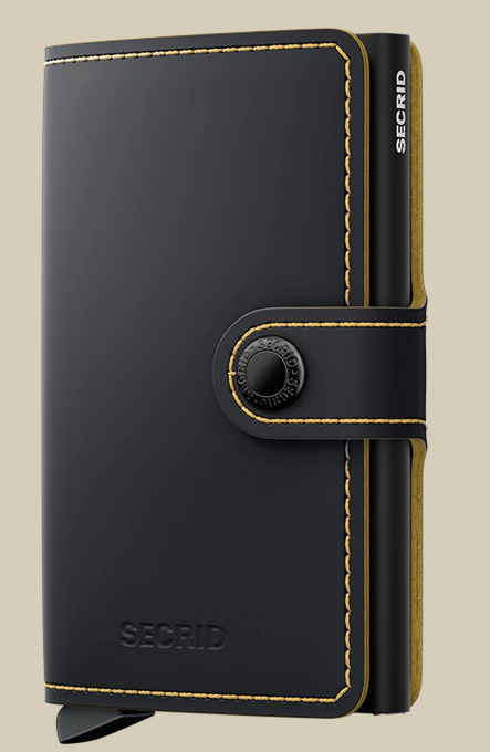 Secrid Matte Black & Ochre Miniwallet