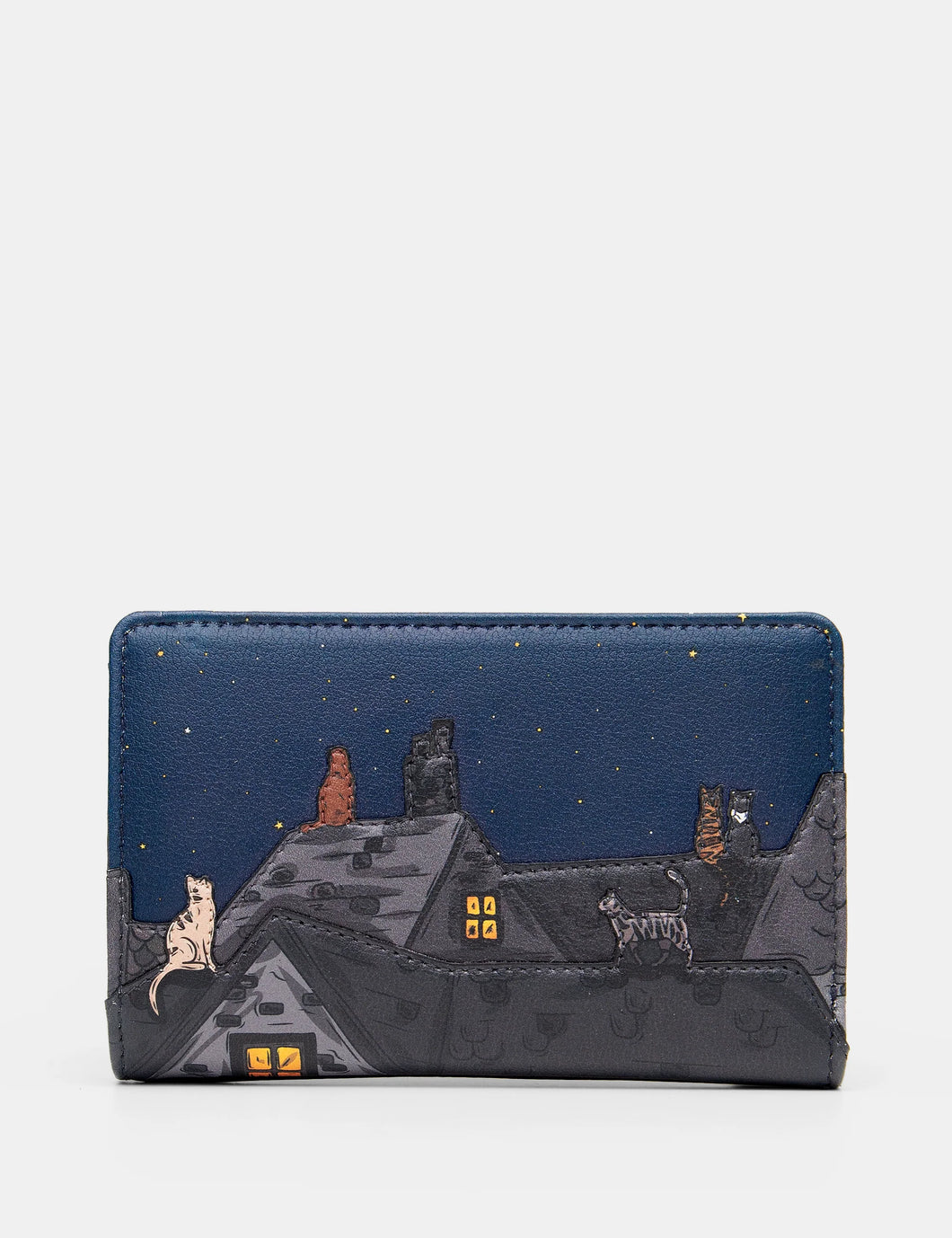 Yoshi Night Cats Zip Around Purse