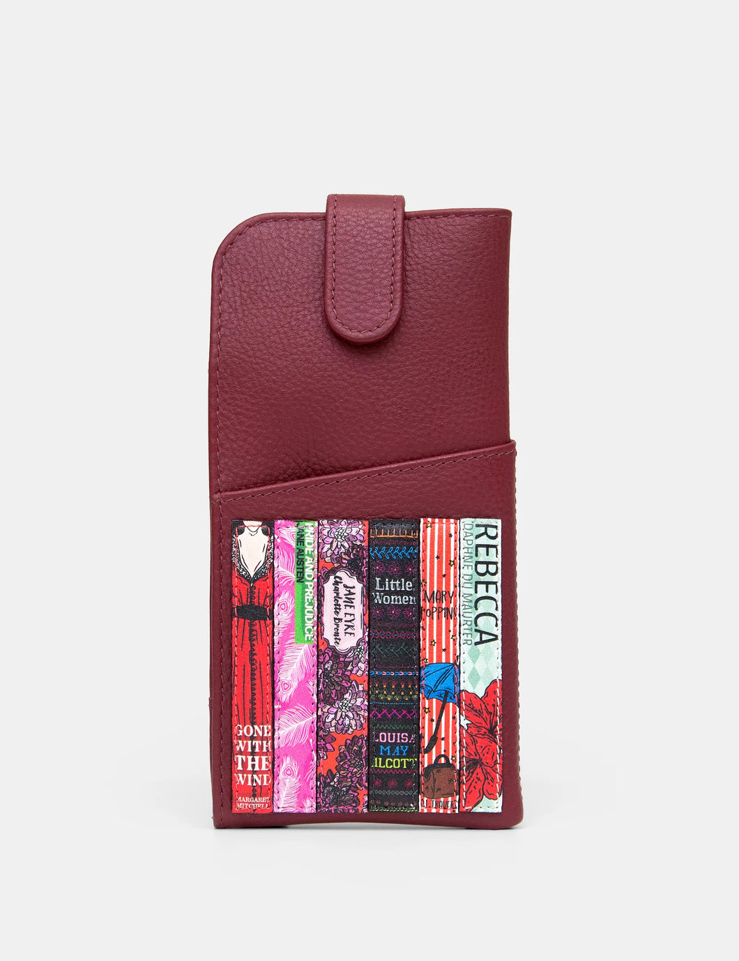 Y4309 Cherry Red Bookworm Glasses Case