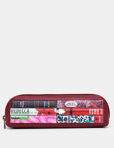 Y6910 Cherry Red Bookworm Pencil Case