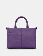 Load image into Gallery viewer, YB230 Bees Love Lavender Plum Leather Grab Bag
