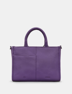 YB230 Bees Love Lavender Plum Leather Grab Bag