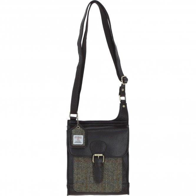 Harris Tweed Leather Shoulder Bag