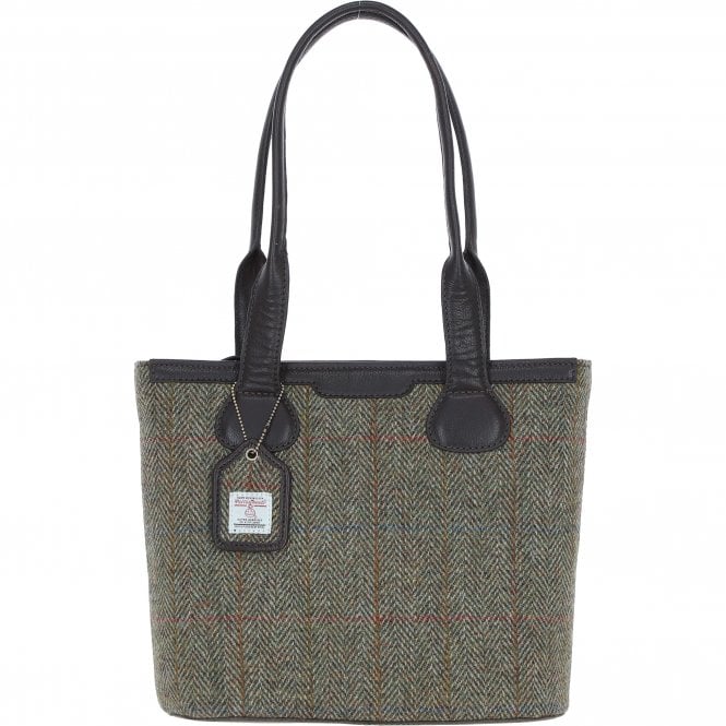 Harris Tweed Leather Shoulder Bag