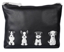 Load image into Gallery viewer, Mala Leather Sitting Dogs Cross Body Bag - Black
