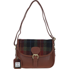Load image into Gallery viewer, Ashwood Harris Tweed Leather Saddle Bag
