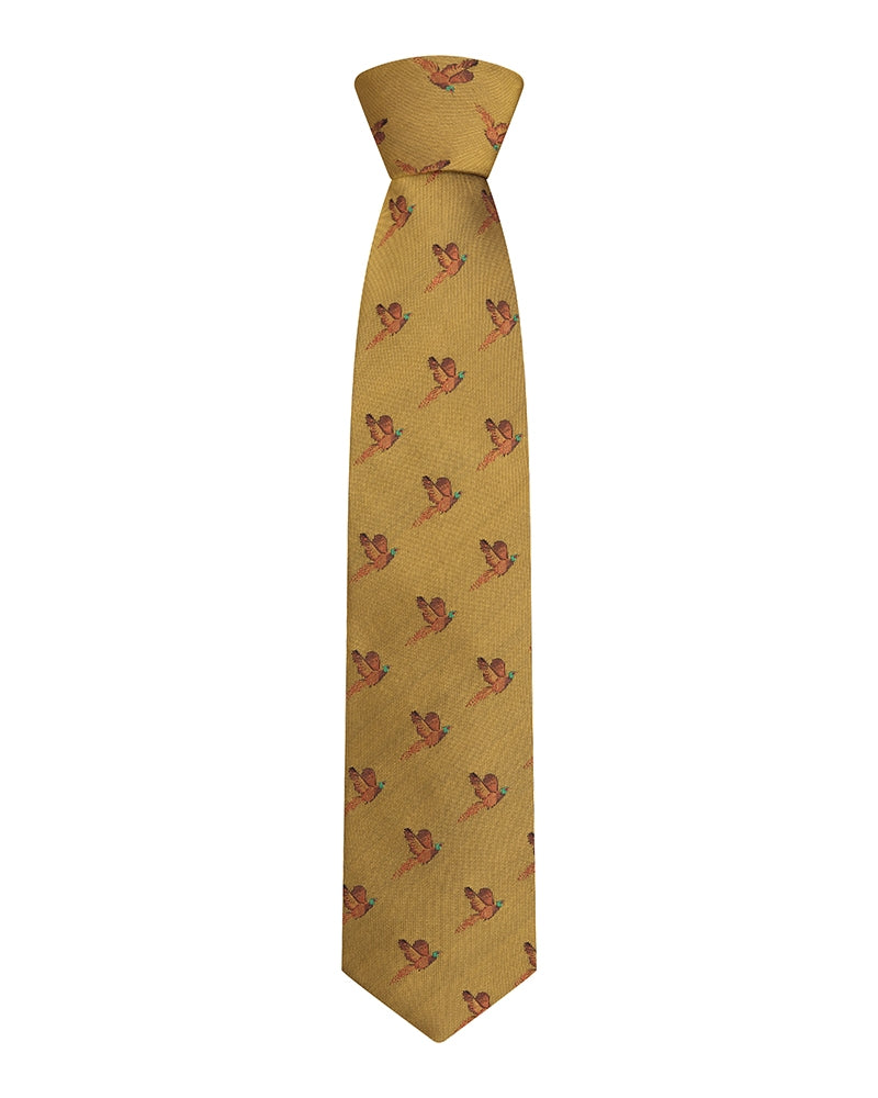 100% Silk Woven Pheasants Tie