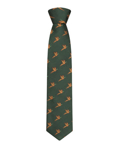 100% Silk Woven Pheasants Tie