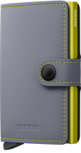 Load image into Gallery viewer, Secrid Matte Grey &amp; Lime Miniwallet
