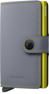 Secrid Matte Grey & Lime Miniwallet