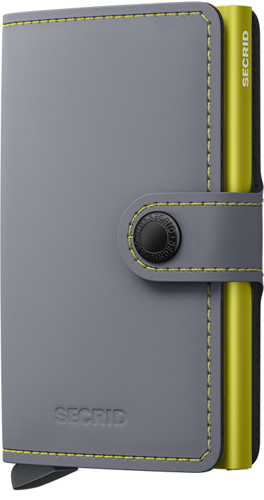 Secrid Matte Grey & Lime Miniwallet