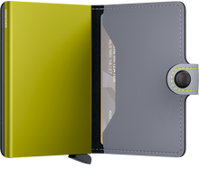 Load image into Gallery viewer, Secrid Matte Grey &amp; Lime Miniwallet
