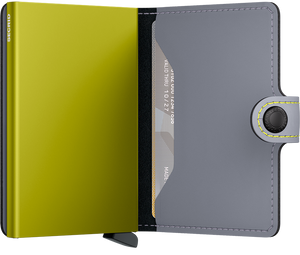 Secrid Matte Grey & Lime Miniwallet