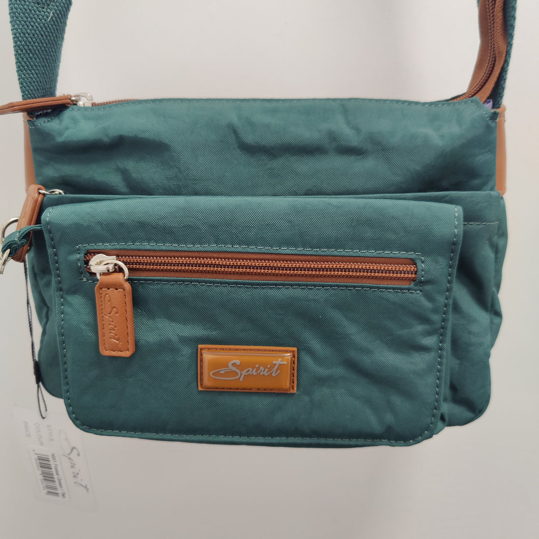 1651 Nylon Forest Green/Tan Spirit Bag