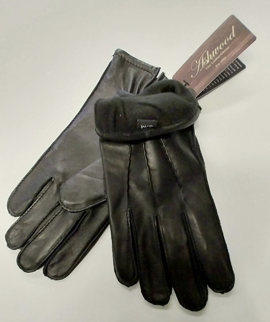 Mens Leather Fleece Lined Gloves