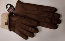 Load image into Gallery viewer, Mens Leather Fleece Lined Gloves
