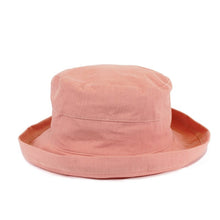 Load image into Gallery viewer, Women's Linen Sun Hat With Turn-Up Brim - Pastel Colours
