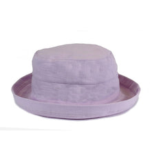 Load image into Gallery viewer, Women's Linen Sun Hat With Turn-Up Brim - Pastel Colours
