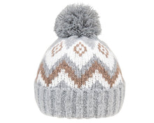 Load image into Gallery viewer, Patterned Bobble Hat
