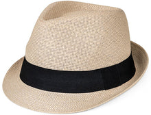 Load image into Gallery viewer, Straw Trilby With Ribbon band
