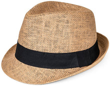 Load image into Gallery viewer, Straw Trilby With Ribbon band
