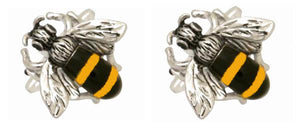 Bee Rhodium Plated Cufflinks