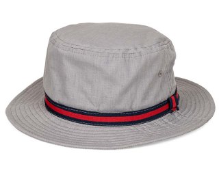 Cotton Bush Hat With Stripe Band