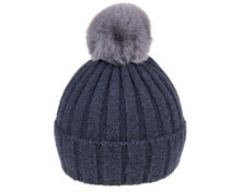 Load image into Gallery viewer, Faux Fur Bobble Hat
