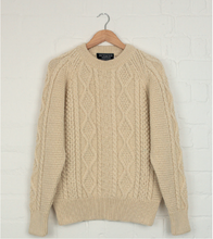 Load image into Gallery viewer, Richmond Aran Knit 100% British wool Sweater
